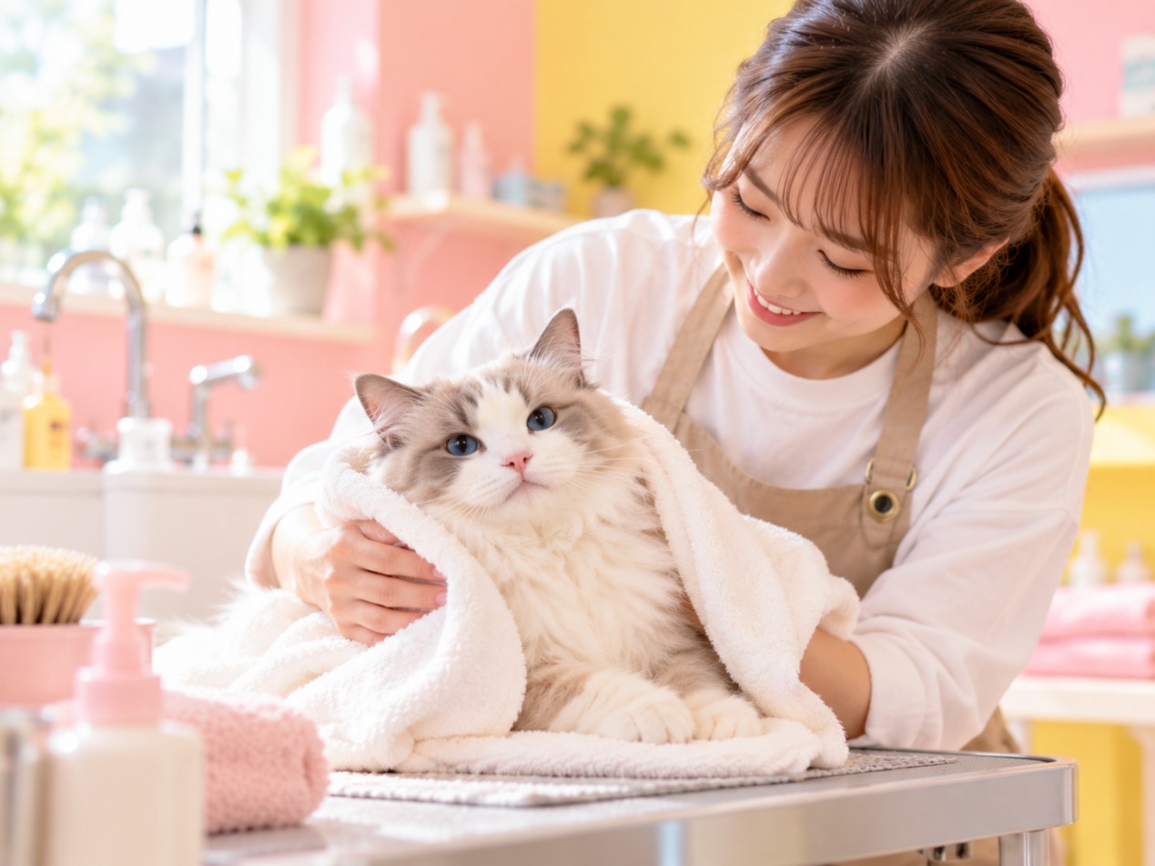 ふわふわの猫