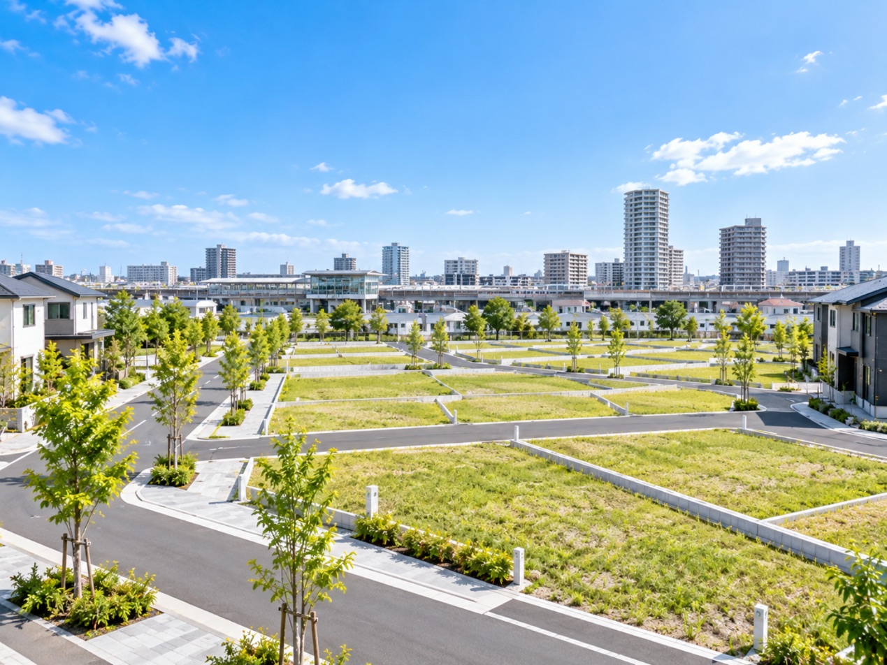 駅近の分譲地(建築条件なし)
